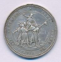 1896. "Árpád Apánk Ne Féltsd Ősi Nemzeted / Magyarország Ezeréves Fennállása Ünnepére 1896" jelzetlen Ag emlékérem fül nélkül (7,48g/26mm) T:VF ph.
