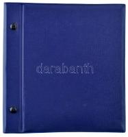 Sötétkék műbőr "Kartodruck" érmetartó album, benne 3db műanyag oszloponként kihúzható berakólappal (összesen 80db 30mm-es + 16db 65mm-es férőhellyel) Használt, de jó állapotban, nem hozzá való tokkal