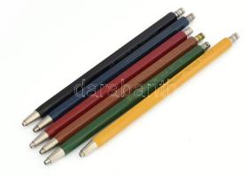 L. &amp; C. Hardtmuth 6 darab fém töltőceruza, tokban