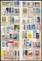 NSZK 124 db képes bélyeg olvasható bélyegzésekkel, A/4-es berakólap mindkét oldalán