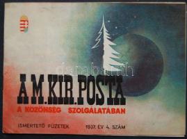 1937 Magyar Posta ismertetőfüzet 16 oldalas színes reklámnyomtatvány / Hungarian Post commercial