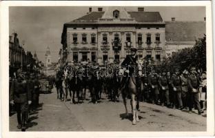 1940 Szatmárnémeti, Satu Mare; bevonulás, Horthy Miklós kormányzó / entry of the Hungarian troops + "Szatmárnémeti visszatért 1940" So. Stpl (fl)