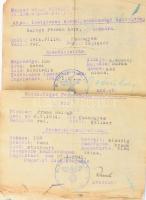 1944-1947 Dachaui magyar hadifogoly (utász) igazolványai, papírjai: sorozási bizonyítvány, igazolván...