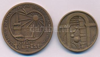 Tóth Sándor (1933-2019) DN "Nyír Tourist / Csapoda" kétoldalas bronz emlékérem (40mm) + To...