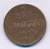 1848. 1kr Cu T:XF,VF Adamo B1.1