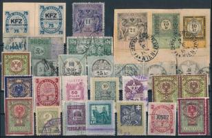 30 db régi magyar és osztrák okmánybélyeg