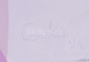 Csóka László (1967-): Forgószélben III., 2024. Olaj, vászon, jelezve jobbra lent. 80x100 cm