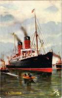 S.S. Lucania. Celebrated liners - The Cunard. Raphael Tuck &amp; Sons "Oilette" series 9106. (EK)