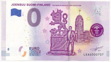 Finnország 2019. 0E "Joensuu" szuvenír bankjegy "LEAS000707" T:UNC Finland 2019. 0 Euro "Joensuu" souvenir banknote "LEAS000707" C:UNC