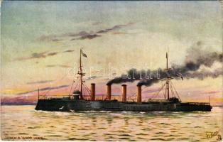 H.M.S. Good Hope. Raphael Tuck &amp; Sons "Oilette" Series 9082. "Our Ironclads" Series II. (EK)