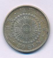 Japán 1907. 50s Ag "Meiji" T:XF szennyeződés Japan 1907. 50 Sen Ag "Meiji" C:XF dirt Krause Y# 31