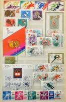 Külföldi sportmotívumok postatisztákkal + a 40-50-es évek bélyegzett magyar bélyegei több példányban...