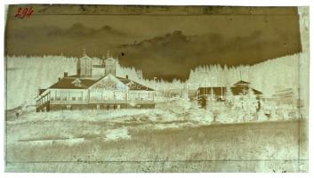 Borszék, Borsec; Emmausz villa. A képeslap eredeti negatív kliséje! / spa villas. Original photo cliché (stereotype) of the postcard!