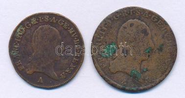 Ausztria 1800A 1/2kr Cu + 1kr Cu "I. Ferenc" T:VF, patina
Austria 1800A 1/2 Kreuzer Cu + ...