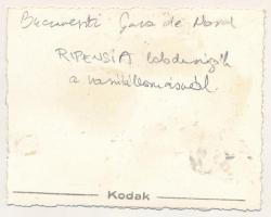 RIPENSIA Temesvár labdarúgó csapat tagjai a bukaresti Gara de Nord vasútállomáson, foci / RIPENSIA T...