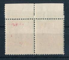 1945 Kisegítő portó 40f/18f pár az ívszélen foglyuk kimaradással, a felülnyomat enyhe gépszínátnyomatával