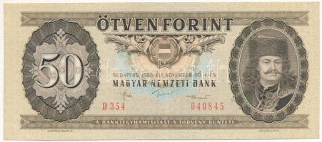 1986. 50Ft "D 354 040845" T:F szép papír Adamo F24