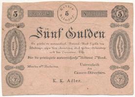 1825. 5G "Privilegirte Oesterreichische National-Bank" formulare T:F,VG / Hungary 1825. 5 ...