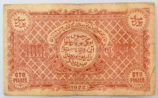 Orosz Polgárháború / Orosz Közép-Ázsia / Buharai Népi Szovjet Köztársaság 1922. 100R T:VG / Russian ...