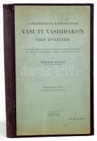 Spitzer Ignác: A felépítményi kavicságynak vasúti vashidakon való átvezetése. A Magyar Királyi Államvasutak igazgatóságának megbizásából tett külföldi tanulmányúton szerzett tapasztalatok alapján írta: - - . Bp., 1904, szerzői kiadás, 19-43 p.+ 48 (rajzmellékletek) t.+ 14 (táblázatok) t. Átkötött félvászon-kötésben, a címlap és az 1-18. oldalak hiányoznak.