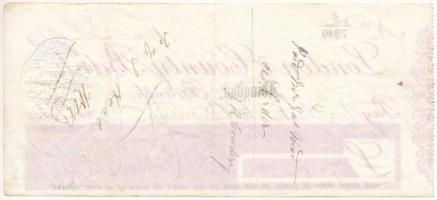 Nagy-Britannia / Abingdon 1864. "London and County Bank" 27P értékű kitöltött csekkje, szá...