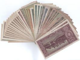 Vegyes 39db-os pengő, adópengő bankjegy tétel T:F,VG
