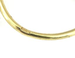 Arany (Au) fülbevaló pár, gyönggyel, 14k, jelzett, bruttó 1,85g