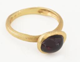 Marco Bicego arany (Au) gyűrű, gránát berakással, 18k, kézzel készült olasz aranyékszer, m: 55, jelzett, bruttó 4,55g