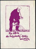 Kós Károly (1883-1977): Ex libris Dr. (...), 1977. Klisé, papír, jelzett a klisén, 8x7 cm