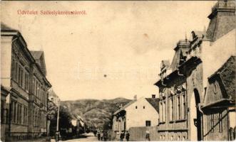 1909 Székelykeresztúr, Kristur, Cristuru Secuiesc; utcakép / street (EK)