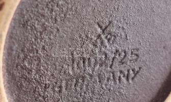 Német retro vulkánmázas váza, jelzett, kis mázhibával, m: 25 cm