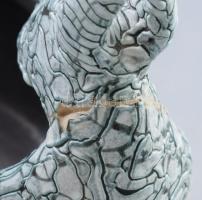 Gorka Iparművészeti vállalatos kos formájú kínáló. Mázas kerámia, jelzett, feje ragasztott, h: 21 cm