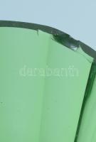 Feltehetően Moser vagy annak stílusában, cca 1920, Bordázott váza. Jelzés nélkül, lepattanással, m: ...