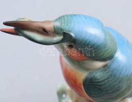 Herendi halat fogó madár. Kézzel festett, jelzett, hibátlan 13 cm