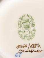 Zsolnay Virág mintás váza. Kézzel festett, jelzett, hibátlan m:18 cm