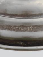 Ezüst (Ag) talpú kristály váza Jelzett 21 cm