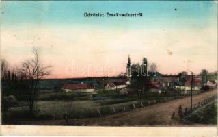 1913 Érsekvadkert, út, templom (fl)