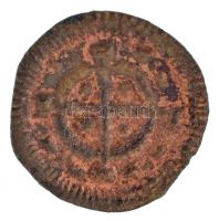 1131-1141. Denár Ag "II. Béla" (0,33g) T:F, korrózió, hajlott lemez Hungary 1131-1141. Denar Ag "Bela II" (0,33g) C:F, corrosion, wavy coin Huszár: 102., Unger I.: 53.