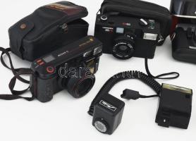 Nagy kamera tétel: Smena8, Panasonic Zoom, Hanimex 35FE, Beirette VSN, Carena, Zenit 10 váz + tartoz...