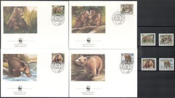 WWF: Medvék sor + 4 FDC