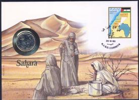 Szaharai Arab Demokratikus Köztársaság 1990. 50P bélyeges érmés borítékon, alkalmi bélyegzéssel, ismertetővel T:1
