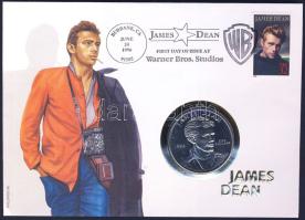 Marshall-szigetek 1996. 5$ "James Dean" érmés borítékon USA bélyeggel, elsőnapi bélyegzéssel, ismertetővel T:PP