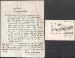 1943 Szoboszlai Mata János (1907-1944) költő, grafikus 4 db saját kezű, baráti hangvételű levele, Sz...