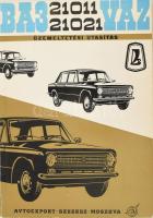 VAZ- 21011, 21021. A VAZ-2011 és VAZ-21021 típusváltozatú személygépkocsik üzemeltetési utasítása. Moszkva, 1974, Autoexport. Kiadói papírkötés.