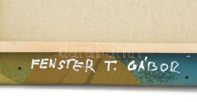 Fenster T. Gábor (1981-): Face to face. Print, vászon. Jelzett a hátoldalon. Egyedi, digitális grafi...