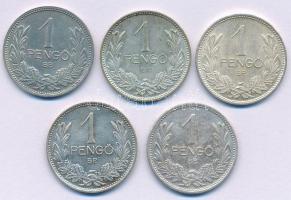 1926-1939. 1P sor Ag (5xklf) T:AU-VF, patina
Adamo P6