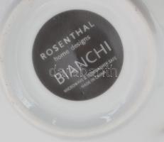 Rosenthal Bianchi design porcelán mokkás csészék, aljjal, 2 db eredeti dobozokban. . Fehér mázas, je...