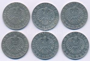 Ausztria 1974-1992. 10Sch Cu-Ni (6db, 5xklf) T:XF
Austria 1974-1992. 10 Schilling Cu-Ni (6pcs, 5xdi...
