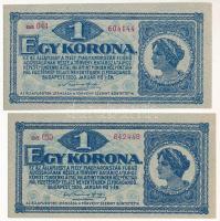 1920. 1K (2x) "aa044 604144 + aa050 842448" T:AU-XF, egyiken nem végig érő hajlás Adamo K4