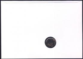 Guersney 1987. 5p II. Erzsébet bélyeges érmés borítékon, ismertetővel T:BU